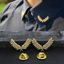 Gold Collar Pin Brooch with Refined Goldtone Finish, Unisex Small Spike Design for Shirts and Suits