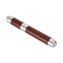 Stainless Steel Cigar Tube with Waterproof Airtight Seal, Travel Cigar Holder Case for Single Cigar (Brown)