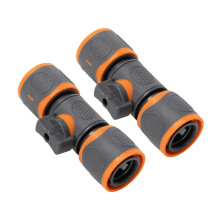 2PCS Garden Hose Quick Connector Adapter ABS Bidirectional Flow Leak Proof Fittings for Irrigation