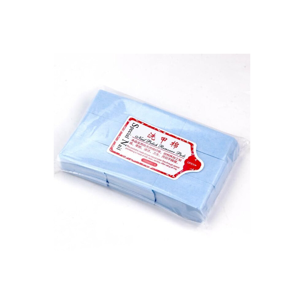 Sky Blue Lint Nail Wipes Cotton Pads For Gel Polish Remover And Salongrade Nail Art Care