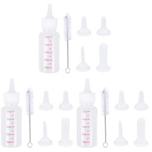 3Sets Weißes Haustier-Nuckel Fläschchen Mit Silikon Für
