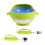1Set Weighted Adaptive Utensils Set Green - Anti-Shake Spoon Fork Bowl 1