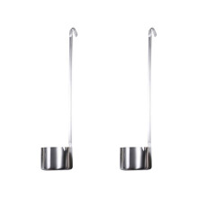 2Pcs Stainless Steel Wine Spoon with Long Handle Hanging Hook Silver