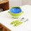 1Set Weighted Adaptive Utensils Set Green - Anti-Shake Spoon Fork Bowl 3