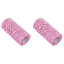 2Pcs Pink Craft Mesh Ribbon Breathable Flexible Mesh for Party Decor