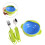 1Set Weighted Adaptive Utensils Set Green - Anti-Shake Spoon Fork Bowl 4