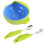 1Set Weighted Adaptive Utensils Set Green - Anti-Shake Spoon Fork Bowl 10