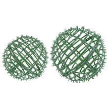 2Pz Porta Fiori Verde Per Palline Artificiali Uso Decorativo