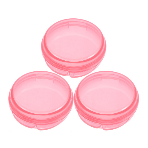 3Pz Contenitore Compatto Rosa Per Medicinali Con Sigillo Per Trasporto