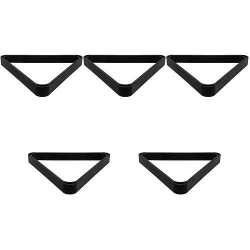 5Pcs Sturdy Black Resin Pool Triangle Rack Billiard Ball Storage Frame 1