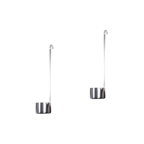 2Pcs Stainless Steel Wine Spoon with Long Handle Hanging Hook Silver 2