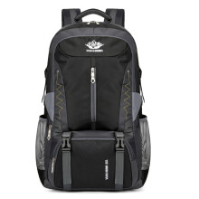 60L Waterproof Hiking Backpack for Men and Women, Lightweight Camping Rucksack with Large Capacity and Breathable Straps (Black)