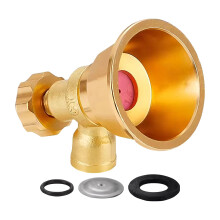 Adjustable Brass Garden Hose Nozzle with Ergonomic Grip, Pressure Spray for Lawn and Flower Care