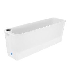 Self Watering Planter Box with Integrated Water Reservoir, Slim Durable Plastic Window Planter for Indoor Outdoor Gardens