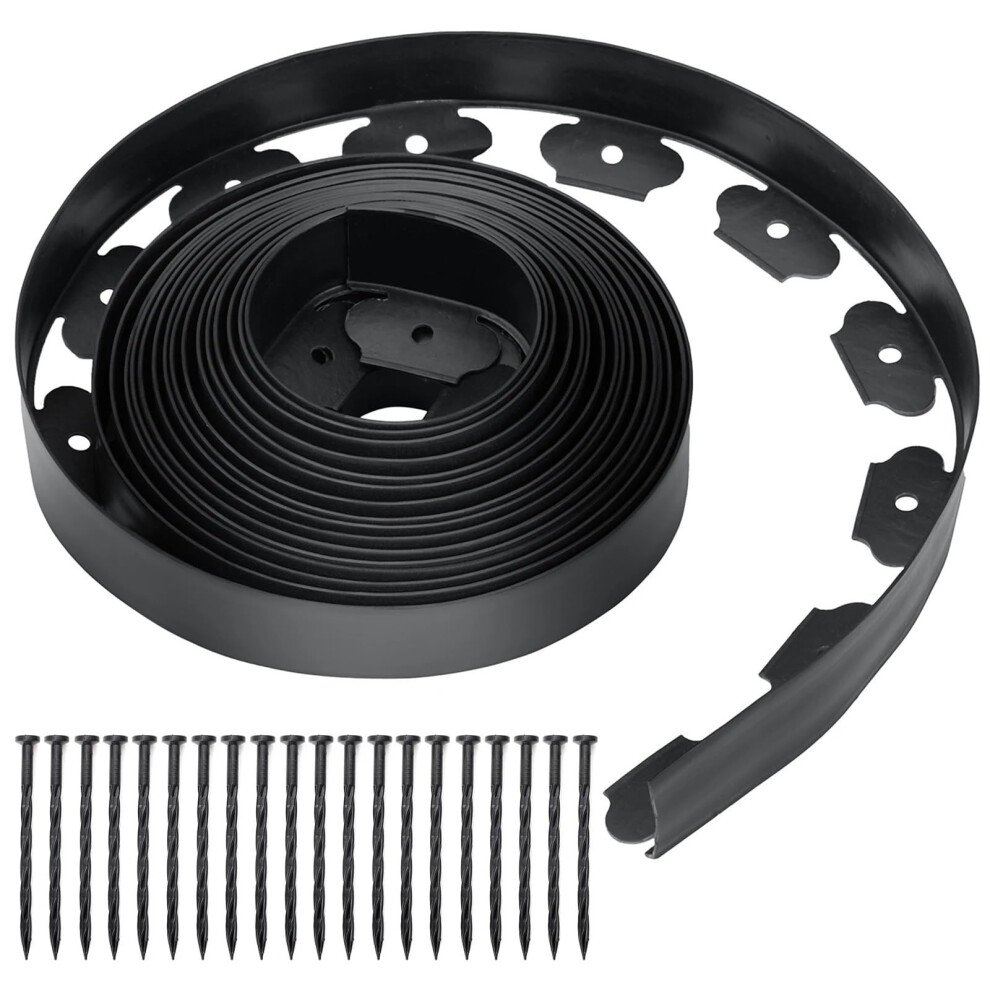 Garden Edging Border 5M Plastic Hdpe Landscape Edging Roll With 15 Spikes For Clean Flexible Lawn Edges 9330225174608
