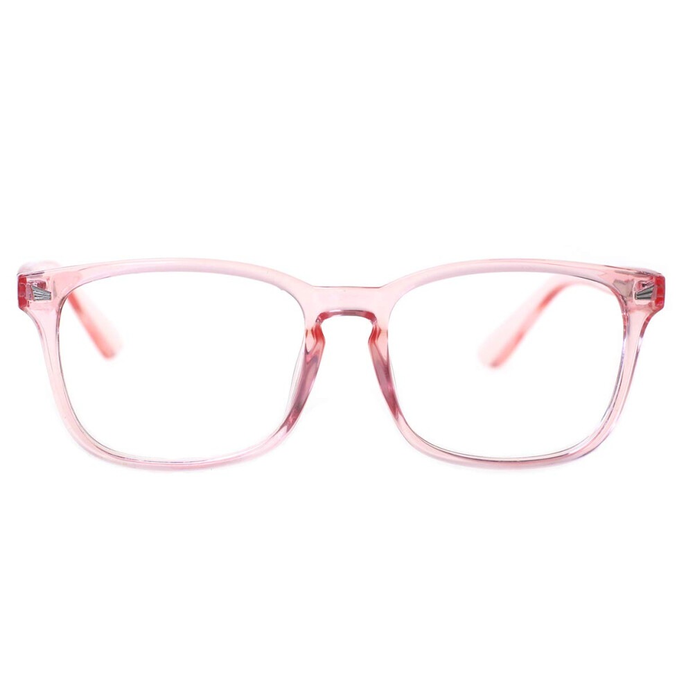 Pink/Blue/Light Blocking Reading Glasses +1.0 Anti Eyestrain Computer Readers For Men And Women