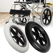 Wheelchair Replacement Wheels 12 Inch Gray 30cm Caster with Precise Fit Design and Easy Setup