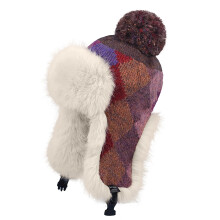 Women's Winter Ear Flap Hat Windproof Knit Ski Cap Warm Full Coverage Acrylic Outdoor Trapper