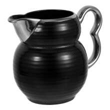 Schwarzer Keramik Milchkännchen Für Und Sahne