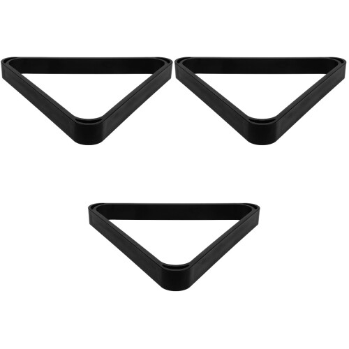 3Pièces Triangle Billard Résine Noir Stable Pour Accessoires 1