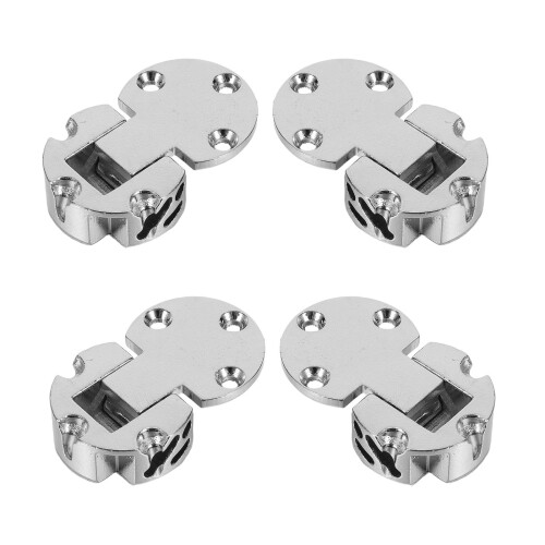 4Pcs Heavy Duty Zinc Alloy Foldable Table Hinges Silver for Cabinets