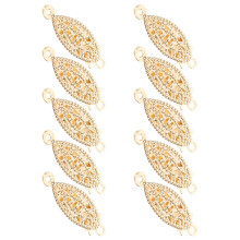 10Pcs Handcrafted Gold Metal Necklace Clasp Connector for DIY Jewelry