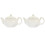 2Pcs Compact White Ceramic Teapots for Tea Making At Home 1