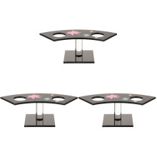 3Pièces Porte-Cônes Desserts Noir Pour Boutique