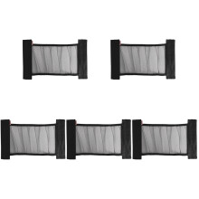 5Pièces Filet Organisateur De Coffre En Toile Oxford Élastique Noir