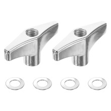 1Set Silber Flügelmuttern Metall Ersatz Schnellverschluss Für Trommel