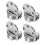4Pcs Heavy Duty Zinc Alloy Foldable Table Hinges Silver for Cabinets 5
