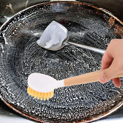 Multi Color Plastic Pot Scrubber Brush Multi-Use Kitchen Cleaner 2