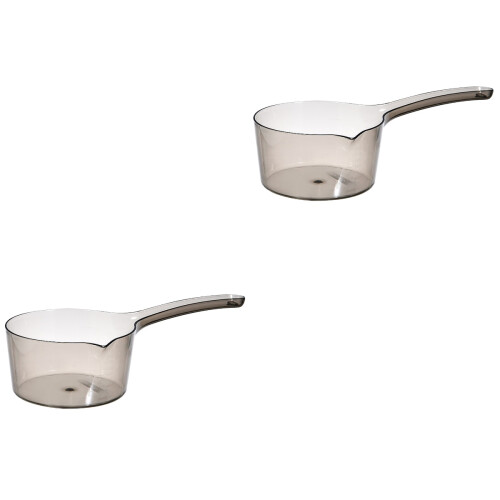 2Pcs Multipurpose Grey Plastic Ladle Kitchen Water Scoop for Home 1