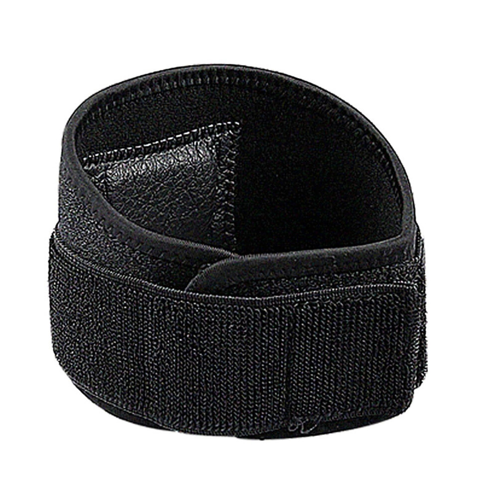Black Adjustable Patellar Tendon Support Strap Elastic Knee Brace For Sports Workout Breathable Nonslip