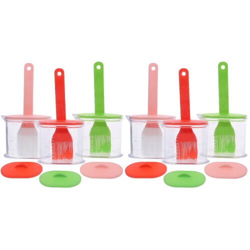 6Sets Silicone Pastry Brush Set for Bbq Grill Baking Assorted Colors