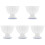 5Pcs White Ceramic Footed Bowls Multipurpose Ice Cream Serving Dishes 1