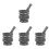 4Sets Plastic Grinding Bowl and Pestle for Garlic and Spices 1