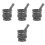 4Sets Plastic Grinding Bowl and Pestle for Garlic and Spices 2