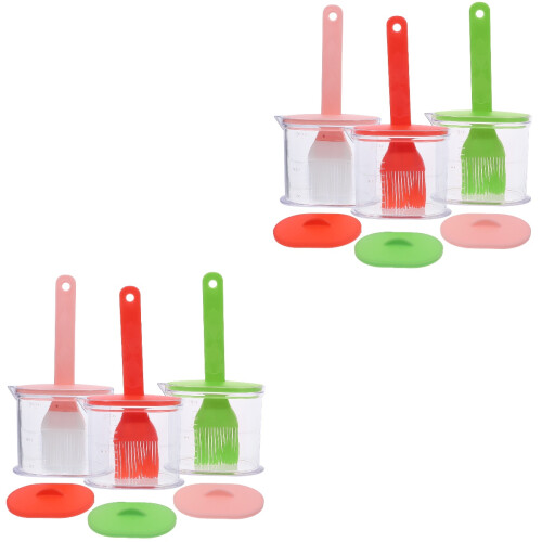 6Sets Silicone Pastry Brush Set for Bbq Grill Baking Assorted Colors 1