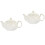 2Pcs Compact White Ceramic Teapots for Tea Making At Home 3