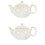 2Pcs Compact White Ceramic Teapots for Tea Making At Home 4