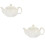 2Pcs Compact White Ceramic Teapots for Tea Making At Home 5