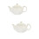 2Pcs Compact White Ceramic Teapots for Tea Making At Home 6