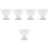 5Pcs White Ceramic Footed Bowls Multipurpose Ice Cream Serving Dishes 3