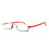Blue Light Blocking Reading Glasses 2.5x Half Frame TR90 Lightweight Red Unisex Readers with Case 2