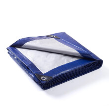 Heavy Duty Waterproof Camping Tarp 10x10ft Blue Silver UV Resistant 8Mil Outdoor Cover for Tent and Boat