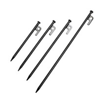 Heavy Duty Steel Tent Pegs 30cm 10pcs, AntiWind Spiral Design Rust Resistant Stakes for Beach Camping