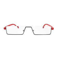 Blue Light Blocking Reading Glasses 2.5x Half Frame TR90 Lightweight Red Unisex Readers with Case