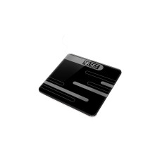 Smart Digital Bathroom Scale Black, Glass Body Weight Scale with LCD Display for Accurate Tracking