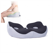 Coccyx Seat Cushion for Tailbone and Back Pain Relief, Ergonomic UShaped Memory Foam Pad with Washable Cover, Black